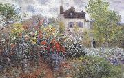 Claude Monet The Artist-s Garden in Argenteuil china oil painting reproduction